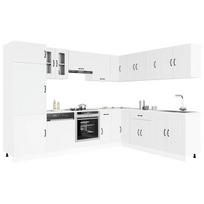 Virtuvinių spintelių komplektas, 14 dalių, Kalmar, balta