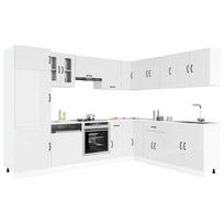 Virtuvinių spintelių komplektas, 14 dalių, Kalmar, balta