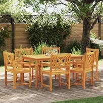 Lauko suolas 6 pcs Natūrali 56 x 55,5 x 90 cm