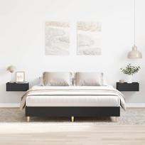 Lovos rėmas be čiužinio, juodos, 140x200 cm, apdirbta mediena