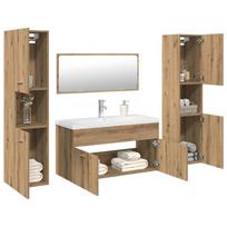 5 dalių vonios baldų komplektas Artisan Oak Engineered Wood