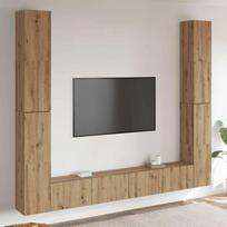 6 dalių sieninis televizoriaus spintelės komplektas Artisan Oak