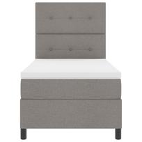 Kiemas lova su čiužiniu su LED Taupe 80 x 200 cm audinys