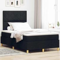 LED Čiužinio Lova su čiužiniu Juoda 120 x 190 cm audinys
