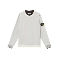 Stone Island Color Block Crew Neck Reversible Long Sleeve Sweater Men sweater Ivory K1S1551000-21S00D9-V0093 XL