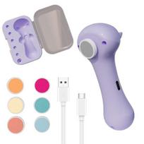 Electric Nail Grinder Baby Nail File Set Safe Nail Trimmer with 6 Grinding Head Replacement Pads USB Rechargeable Nail Clipper for Newborns Infants violetinė