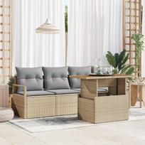 Sodo Sofų Rinkinys 5 pcs smėlio ir šviesiai pilkos spalvos