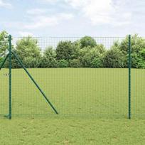 Tvora su stulpais Žalia 1,6 x 10 m Plienas ir PVC