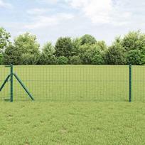 Tvora su stulpais Žalia 0,4 x 50 m Plienas ir PVC