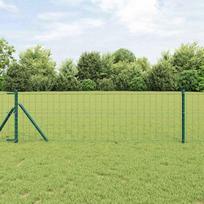 Tvora su stulpais Žalia 0,4 x 50 m Plienas ir PVC