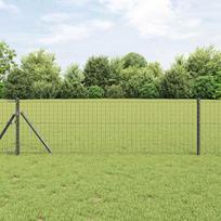 Tvora su stulpais Pilka 0,4 x 25 m Plienas ir PVC