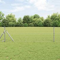 Tvora su stulpais Sidabro 0,8 x 25 m Plienas ir PVC
