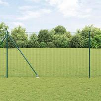Tvora su stulpais Žalia 1,6 x 10 m Plienas ir PVC