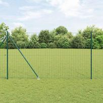 Tvora su stulpais Žalia 1,6 x 10 m Plienas ir PVC