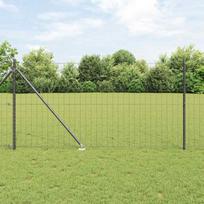 Tvora su stulpais Pilka 1 x 10 m Plienas ir PVC