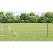 Tvora su stulpais Sidabro 0,8 x 10 m Plienas