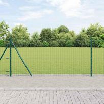 Tvora su stulpais Žalia 0,8 x 25 m Plienas ir PVC