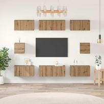 TV spintelių komplektas 8 pcs Amatininkų ąžuolas