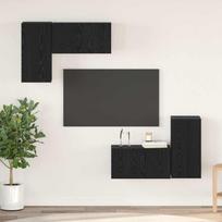 TV spintelių komplektas Juodas ąžuolas Apdirbta mediena