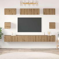TV spintelių komplektas 8 pcs Amatininkų ąžuolas