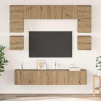TV spintelių komplektas 8 pcs Amatininkų ąžuolas