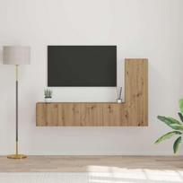 TV spintelių komplektas 3 pcs Amatininkų ąžuolas