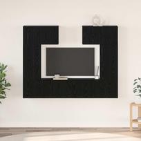 TV spintelių komplektas 6 pcs Juodas ąžuolas Apdirbta mediena