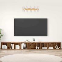 TV spintelių komplektas 3 pcs Senovinis medis 37 x 35 x 107 cm