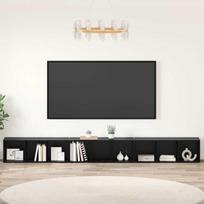 TV spintelių komplektas 3 pcs Juodas ąžuolas 37 x 35 x 107 cm