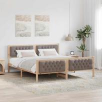 Lovos rėmas Taupe 160 x 200 cm Kietos pušies mediena