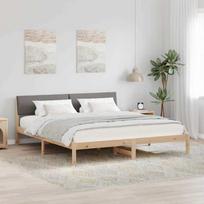 Lovos rėmas Ruda ir taupe 180 x 200 cm Pušies masyvas
