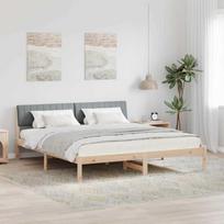 Lovos rėmas Ruda ir šviesiai pilka 180 x 200 cm Pušies masyvas