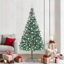 Dirbtinė Kalėdų eglutė su 300 LED Žalia 210 cm PVC ir plienas