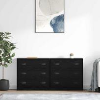 Šoninės lentynos 2 pcs Juodas ąžuolas 70 x 35,5 x 67,5 cm