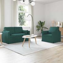 Sofos komplektas 2 pcs Tamsiai žalia 139 x 78 x 80 cm audinys