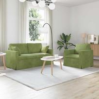 Sofos komplektas 2 pcs Šviesiai žalia 158 x 78 x 80 cm Aksomas