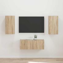 TV spintelių komplektas 2 pcs Sonoma ąžuolas Apdirbta mediena
