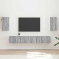 TV spintelių komplektas 5 pcs Pilkas Sonoma Apdirbta mediena