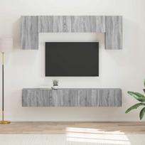 TV spintelių komplektas 4 pcs Pilkas Sonoma Apdirbta mediena
