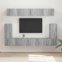 TV spintelių komplektas 5 pcs Pilkas Sonoma Apdirbta mediena