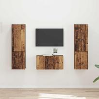 TV spintelių komplektas 5 pcs Senovinis medis Apdirbta mediena