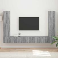 TV spintelių komplektas 8 pcs Pilkas Sonoma Apdirbta mediena