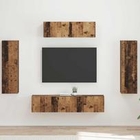 Televizoriaus spintelė 5 pcs Senas medis