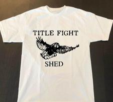Vintažiniai Title Fight grupės marškinėliai Shed iš sunkios medvilnės, balti, unisex L