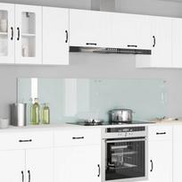Virtuvės atbraila 2 pcs Balta 100 x 50 cm grūdintas stiklas