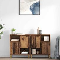 Šoninės lentynos 2 pcs Senovinis medis 60 x 35 x 70 cm