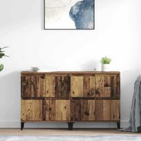 Šoninės lentynos 2 pcs Senovinis medis 60 x 35 x 70 cm