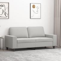 Dvivietė sofa, šviesiai pilka, 140cm, mikropluošto audinys