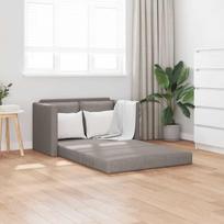 Grindų sofa-lova, 2-1, taupe spalvos, 112x174x55cm, audinys