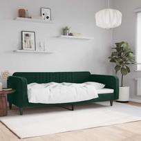 Sofa, tamsiai žalios spalvos, 90x200cm, aksomas